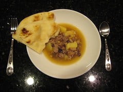 Mutton Stew with Blue Corn and Dry Bread