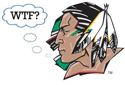 Fighting Sioux logo saying