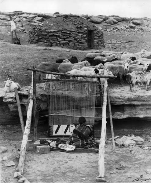 Navajo Sheep and Weaver