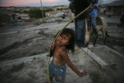 Oglala boys at Pine Ridge