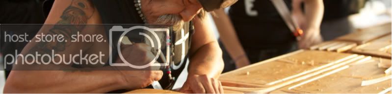 Rick Williams carving Johns Totem Pole