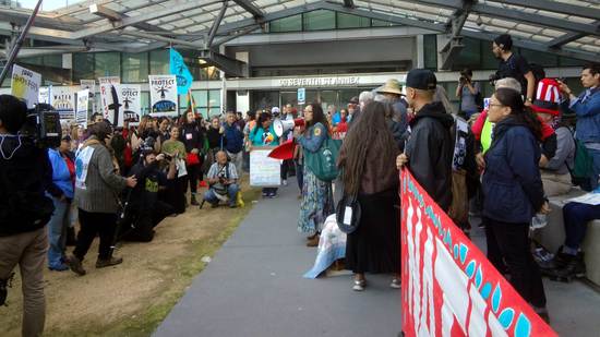 Native Nations march in San Francisco, California., March 10, 2017