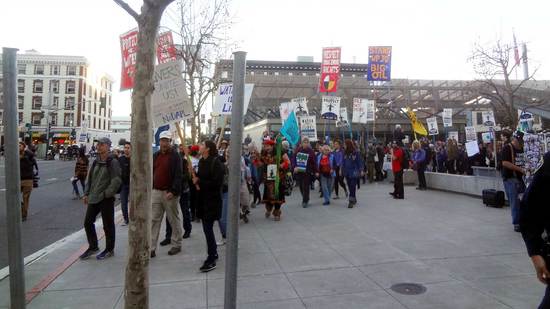 Native Nations march in San Francisco, California., March 10, 2017