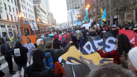 Native Nations march in San Francisco, California., March 10, 2017