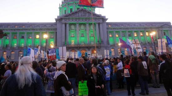Native Nations march in San Francisco, California., March 10, 2017