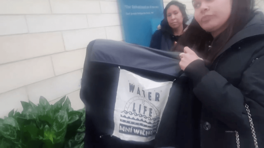 Water Protectors barred from entering the National Museum of the American Indian for wearing a Stand with Standing Rock patch